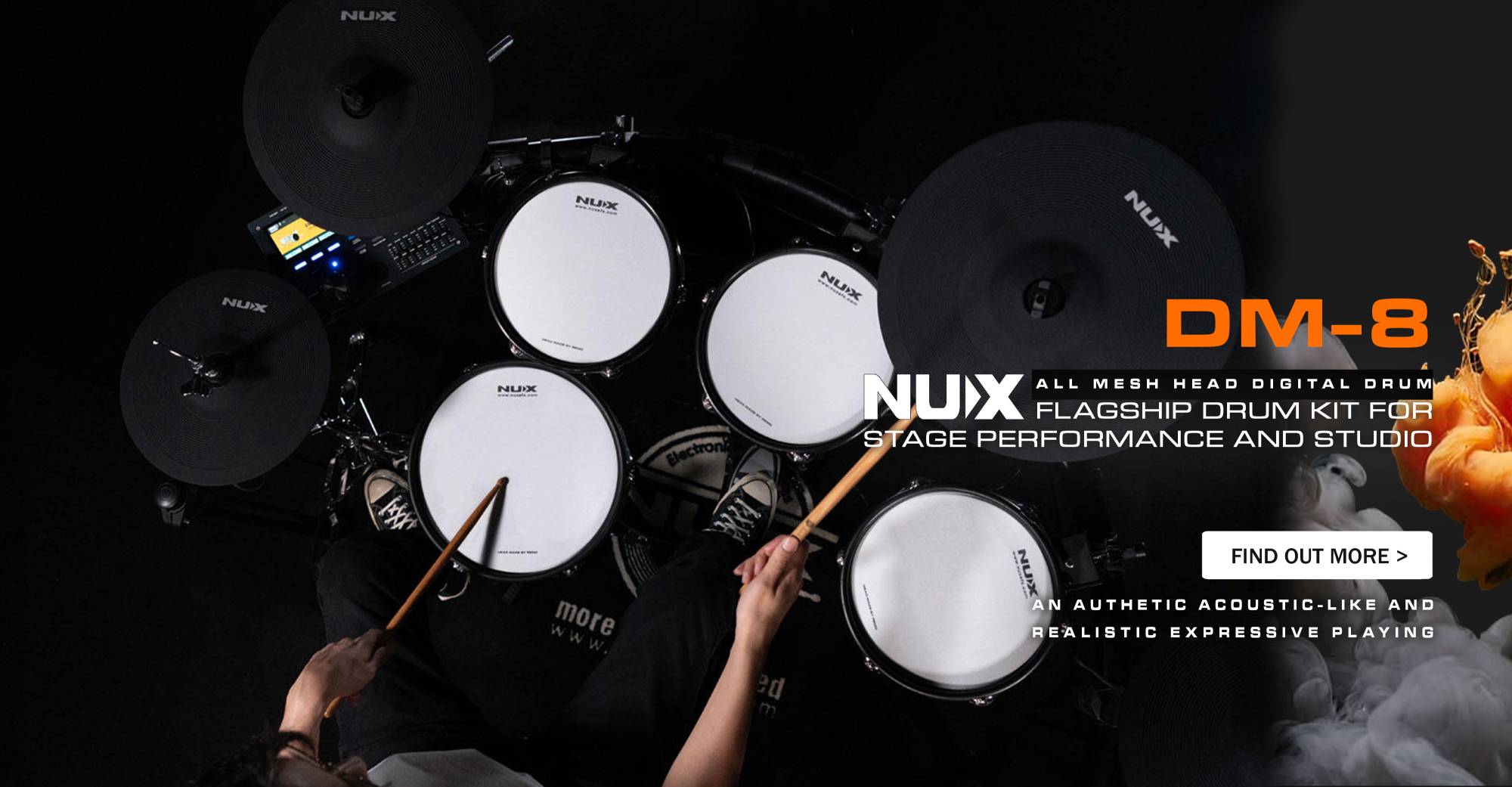 NUX DM8 DM-8 All Mesh Head Digital Drum