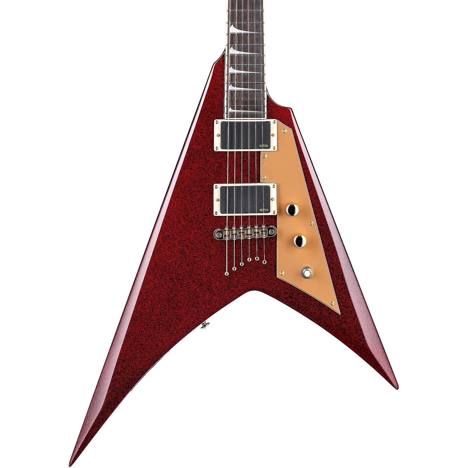 ESP LTD KH-V KIRK HAMMETT SIGNATURE ELECTRIC GUITAR (RED SPARKLE)