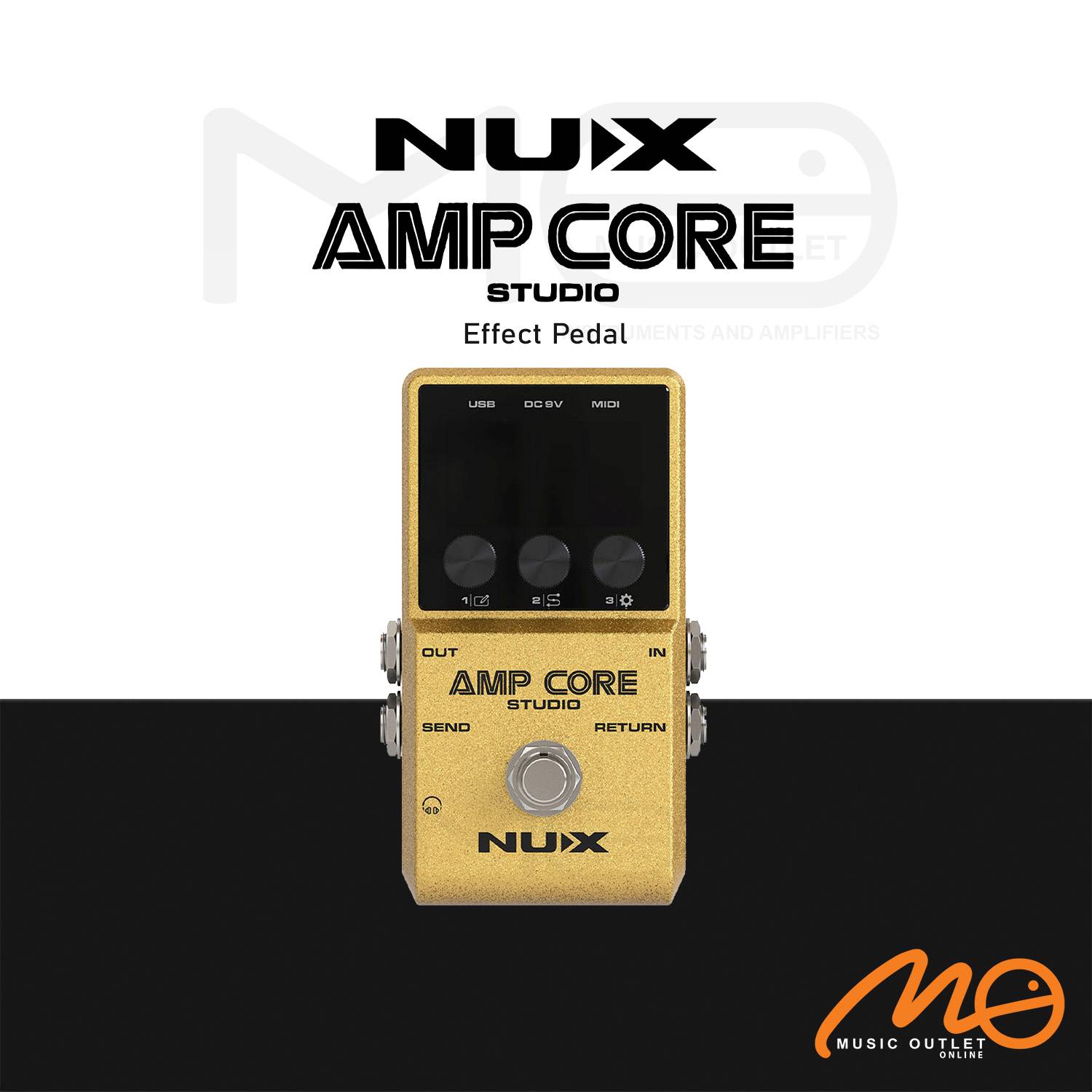 NUX NCA-1 AMP CORE STUDIO ギターエフェクター ゴールド NUX Amp Core Studio Amp Modeling Pedal | Music & Arts