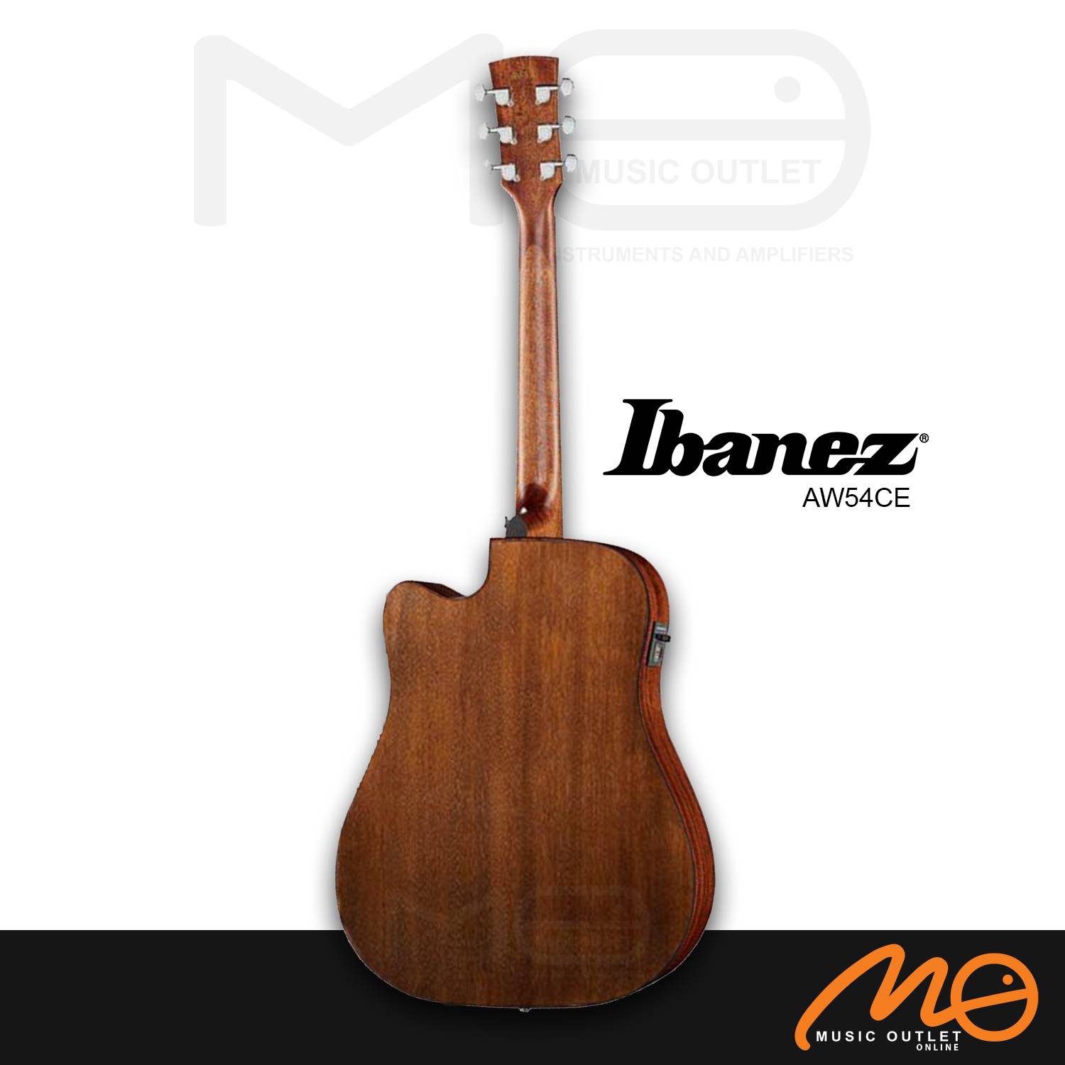 IBANEZ AW54CE ARTWOOD SERIES SOLID TOP ACOUSTIC GUITAR (OPEN PORE NATURAL)