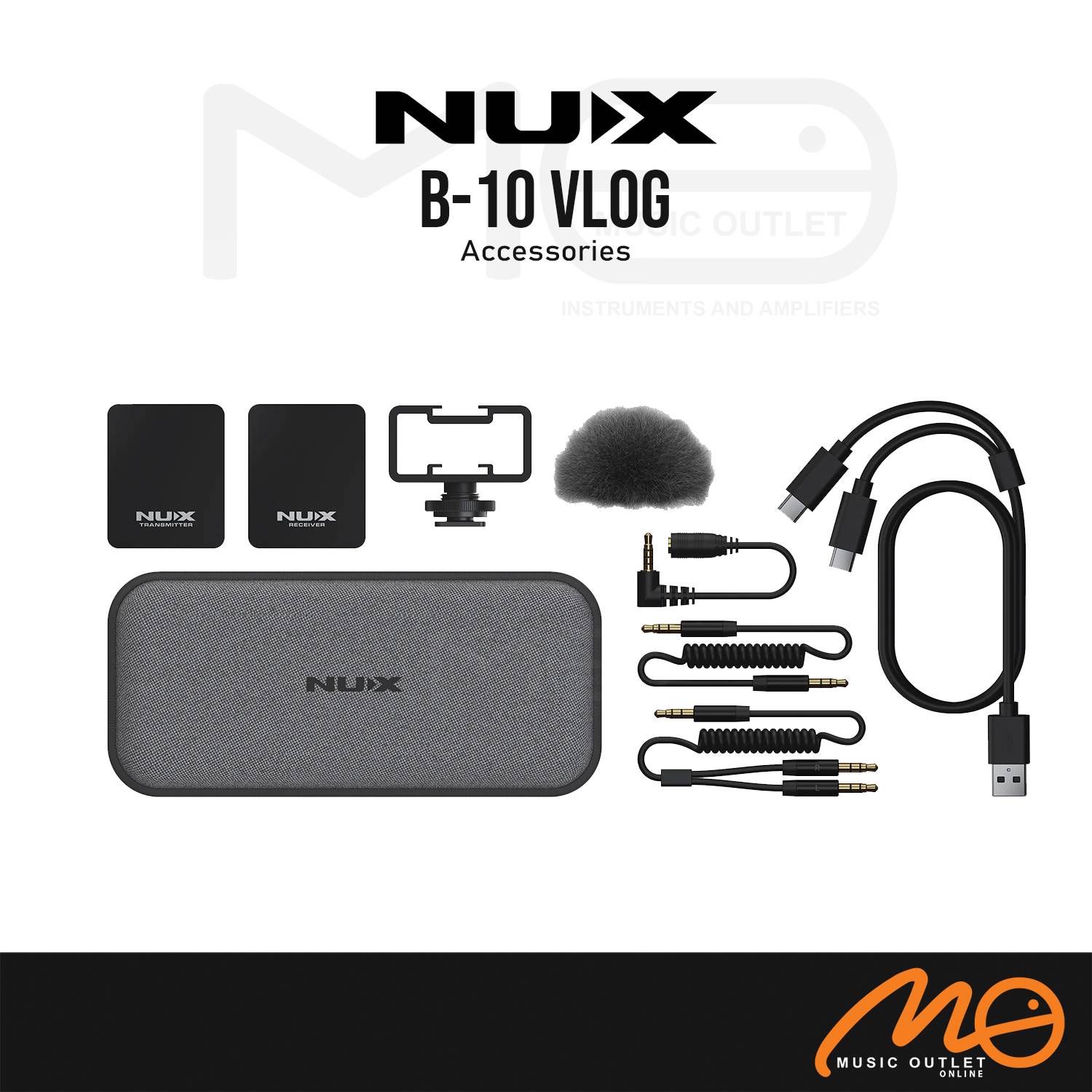 NUX B10 VLOG 2.4GHZ WIRELESS LAVALIER MICROPHONE SYSTEM