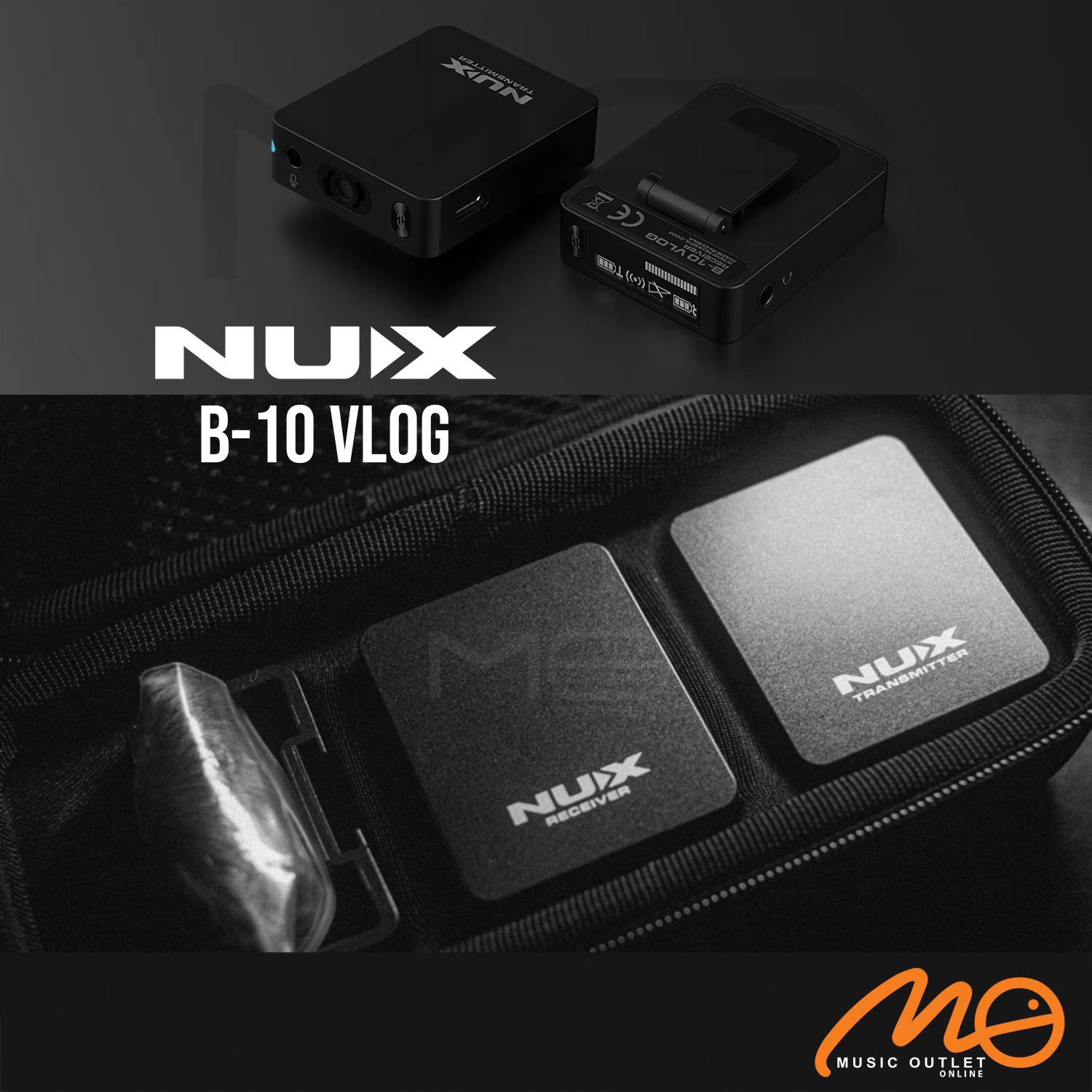 NUX B10 VLOG 2.4GHZ WIRELESS LAVALIER MICROPHONE SYSTEM