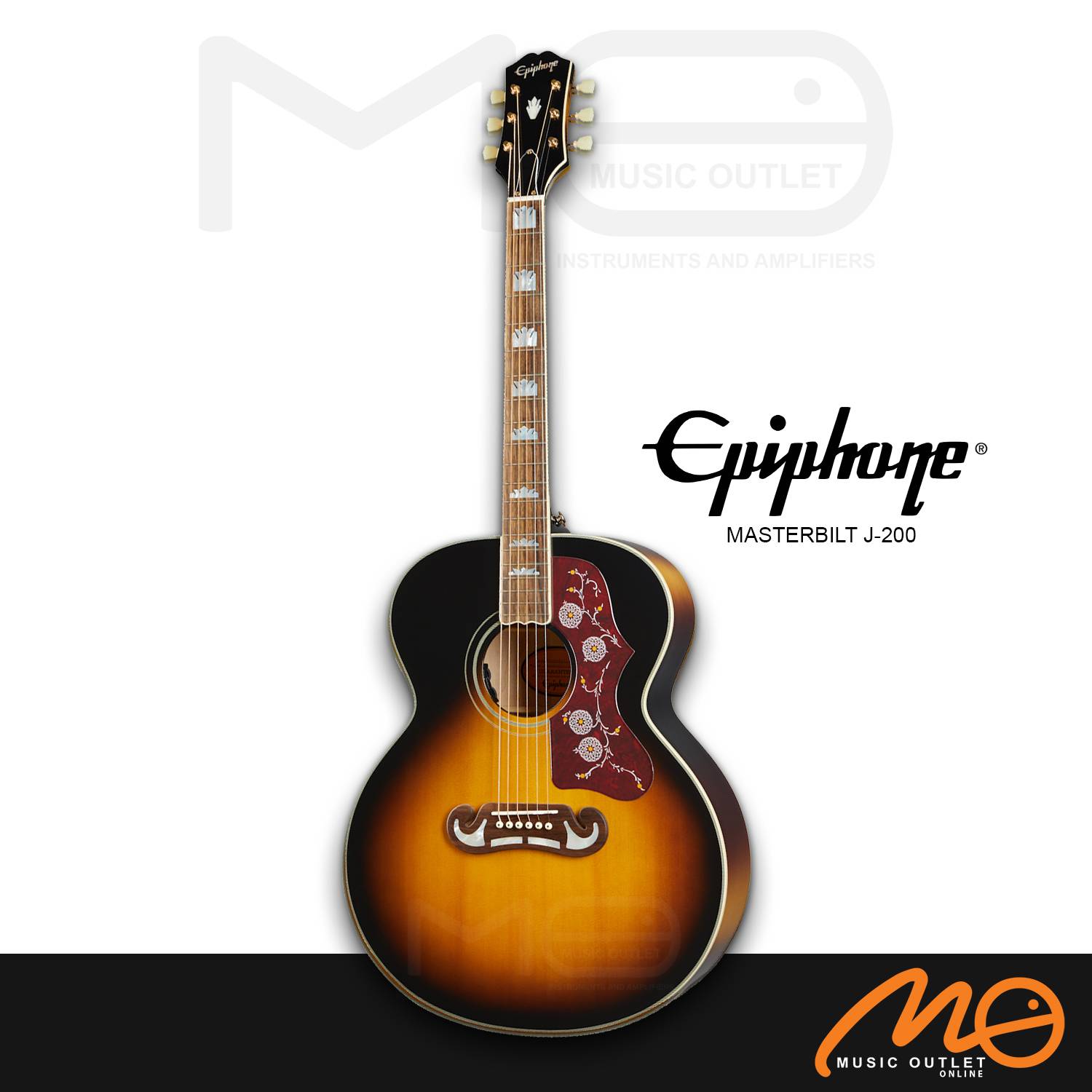 EPIPHONE MASTERBILT J200 ALL SOLID ACOUSTIC GUITAR (AGED VINTAGE