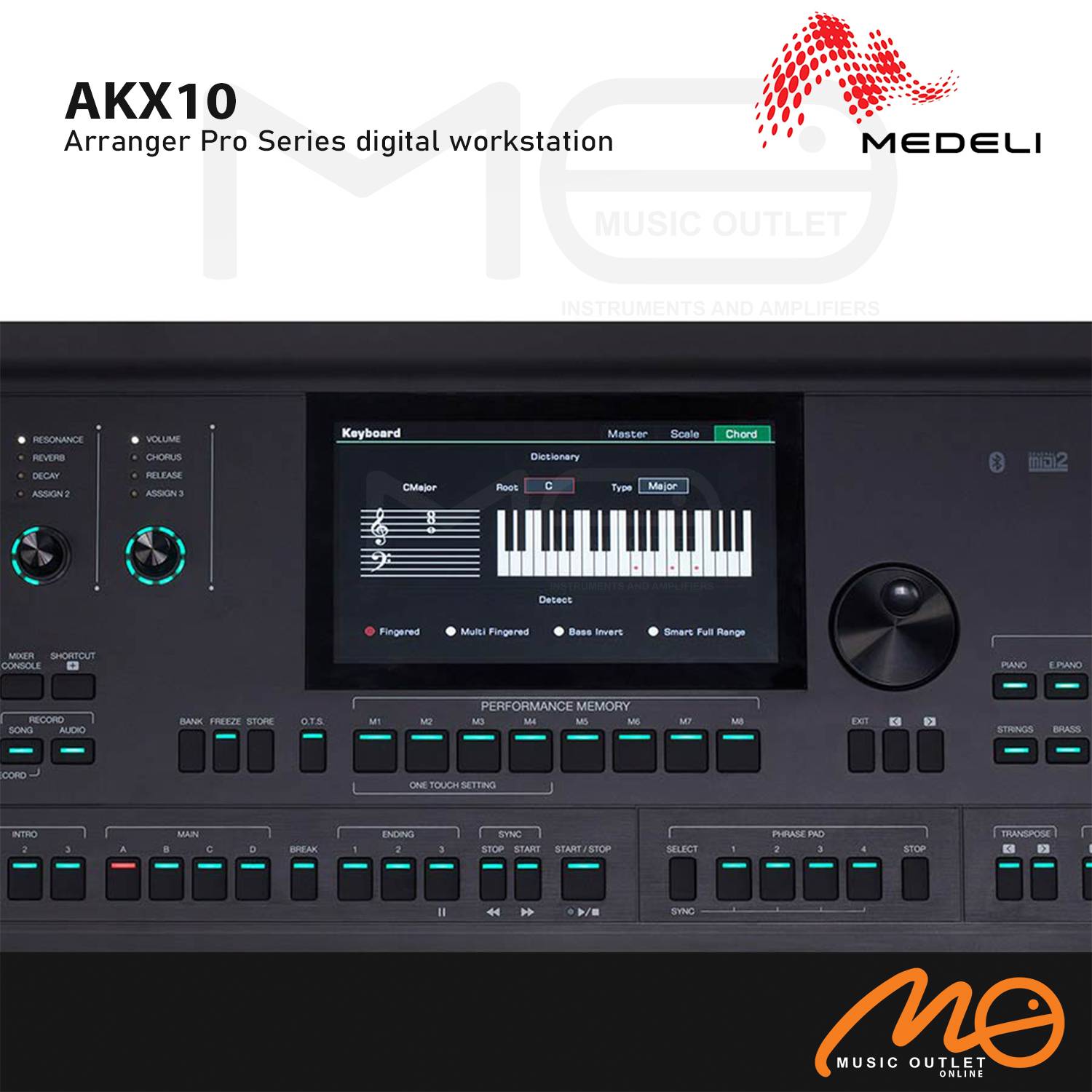 MEDELI AKX10 61KEYS ARRANGER PRO SERIES DIGITAL WORKSTATION