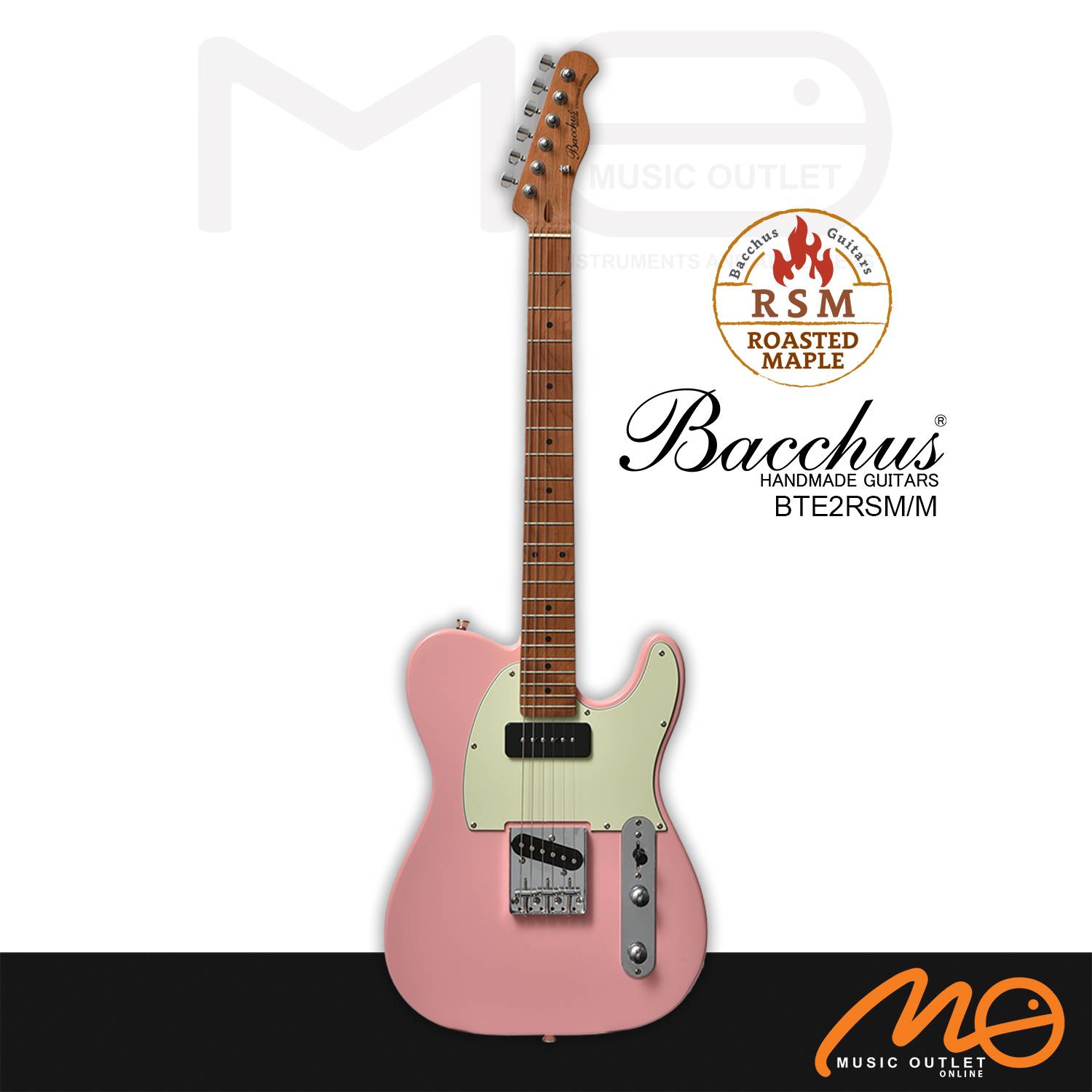 BACCHUS BTE-2RSM/M ROASTED MAPLE NECK TELE ELECTRIC GUITAR (SHELL