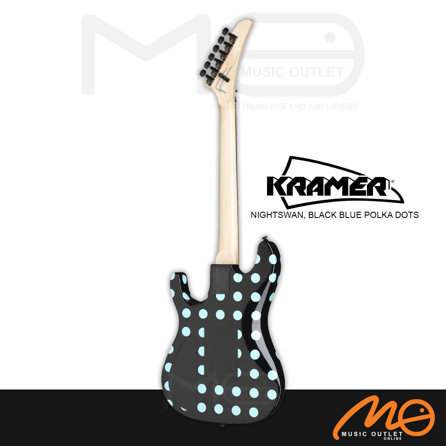 ギター KRAMER Nightswan Black/Blue Polka Dot Kramer Nightswan Electric Guitar Black/Blue Polka Dot | dtown