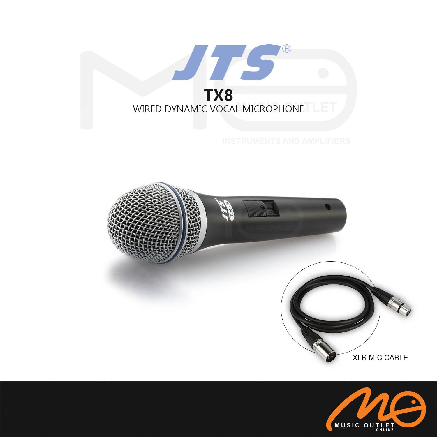 JTS TX8 WIRED DYNAMIC VOCAL MICROPHONE