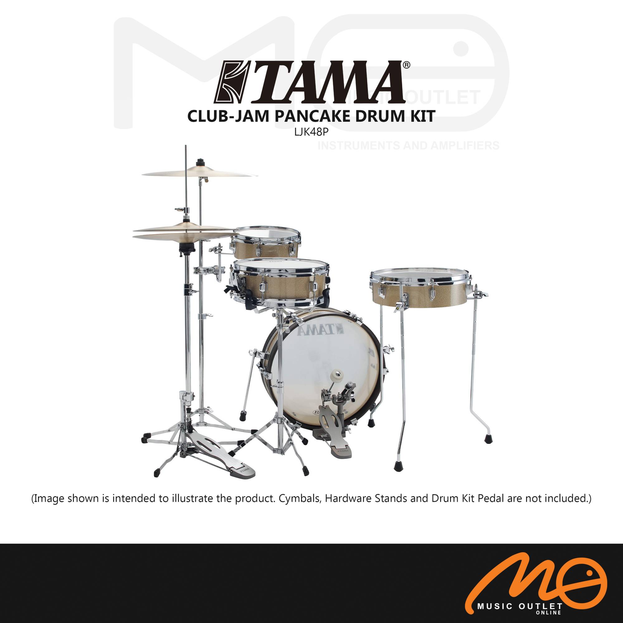 TAMA LJK48P CLUBJAM PANCAKE 4PIECE DRUM KIT (CHAMPAGNE MIST)