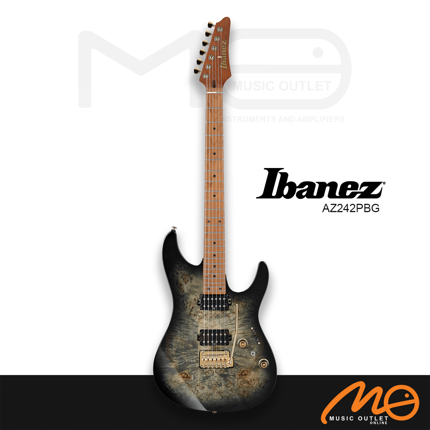 IBANEZ AZ PREMIUM AZ242PBG ELECTRIC GUITAR (CHARCOAL BLACK