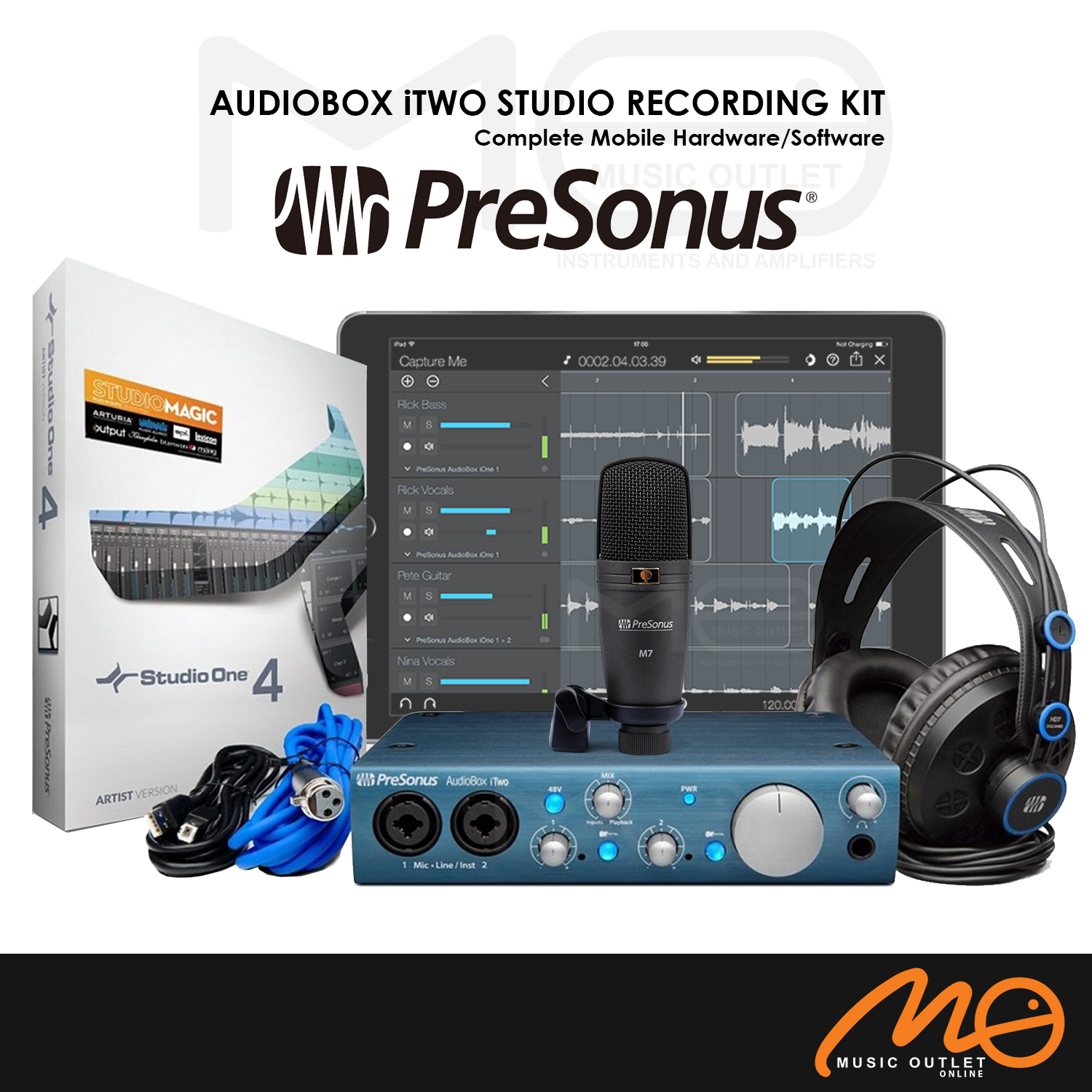 PRESONUS AUDIOBOX iTWO STUDIO 2x2 USB/IPAD RECORDING SYSTEM