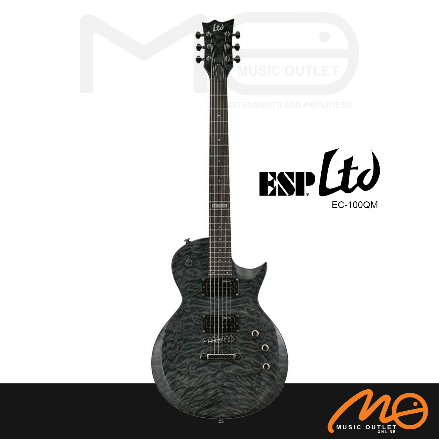 ESP LTD EC100QM ECLIPSE ELECTRIC GUITAR (SEE THRU BLACK)